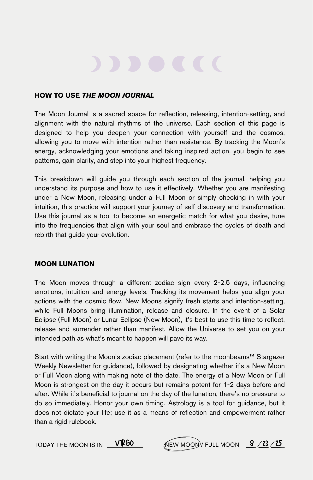 The Moon Journal by moonbeams™