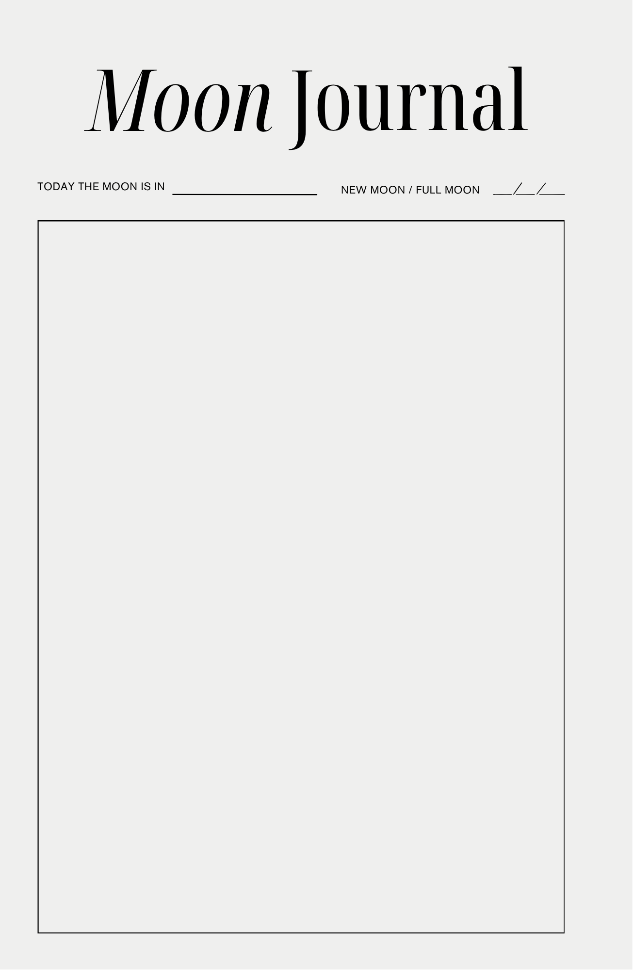 The Moon Journal by moonbeams™